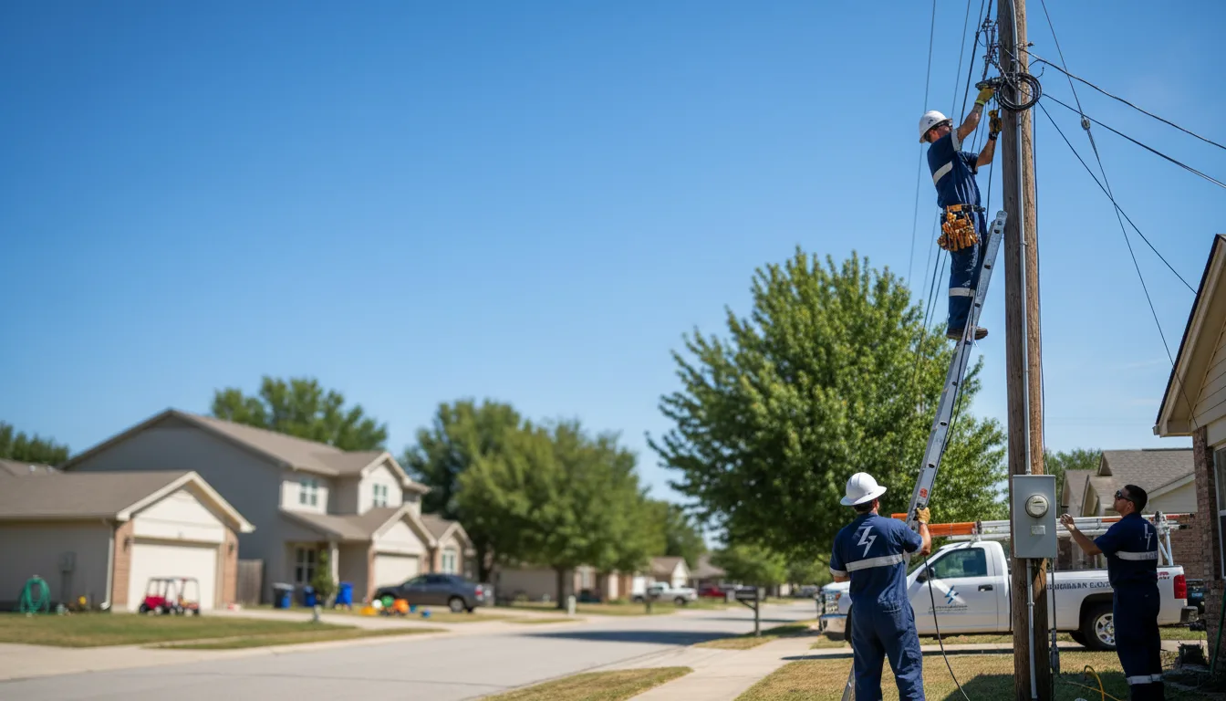 Residential electrician providing installation services in Moody, TX